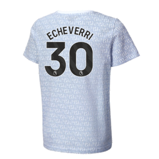 Man City Home Soccer Shirt 2024-20 Echeverri 30 L M S Kids