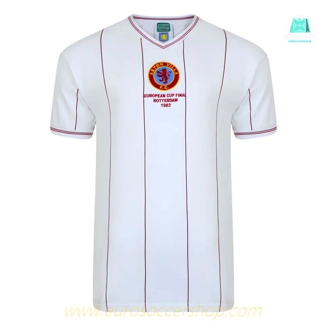 Score Draw Aston Villa 1982 Euro Final Retro Football Shirt