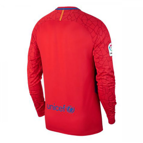Moisture Wicking Barca Barcelona Goalkeeper 201718 Red LS Soccer