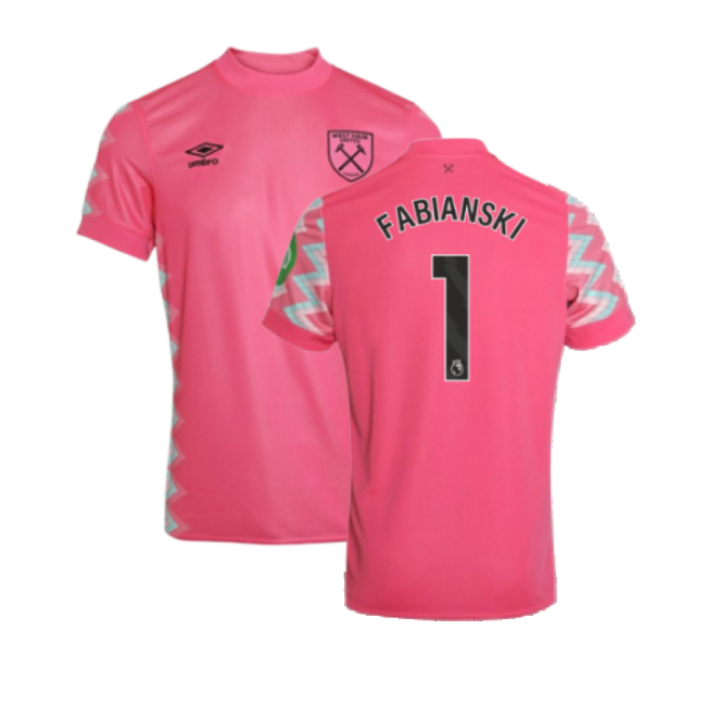 Top Tier Loyal Football West Ham Goalkeeper Shirt Pink Kids Fabian...