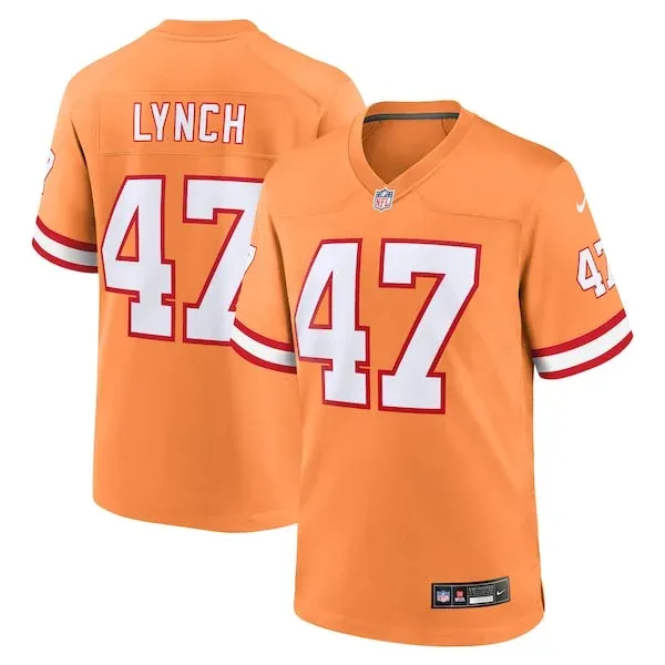 None John Lynch Game Jersey - Orange | NFL Player Jersey | NFL Footbal