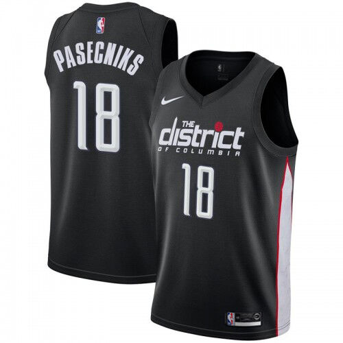 Wizards #18 Anzejs Pasecniks Professional 2018 City NBA Jersey -