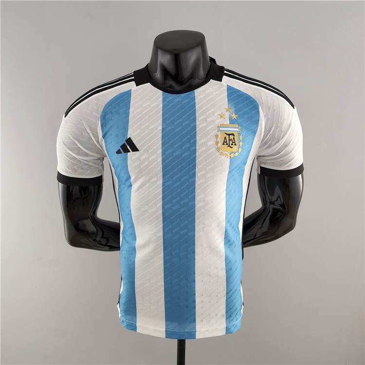 Argentina 2022 Home 3 Star Soccer Jersey Football Shirt Player
