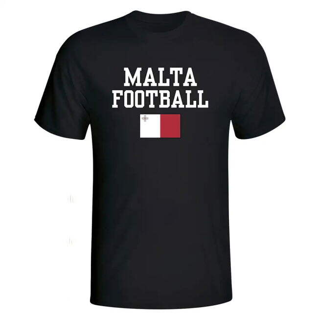 Malta Football T-Shirt - Black Euro Euro Premium Premium