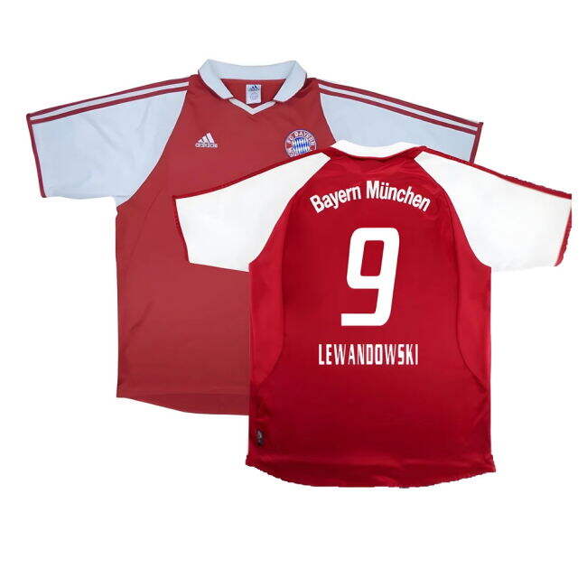 Bayern Munich 2003-04 Home Shirt ((Excellent) XL) (Lewandowski 9)