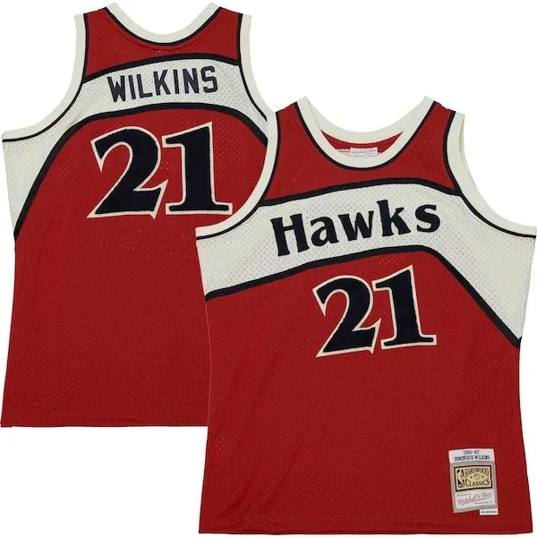Dominique Wilkins ATL Swingman Jersey - contemporary Basketball - Red
