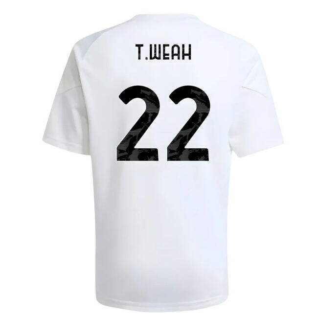 2025-2026 Juventus Training Shirt (White) - Kids (T.Weah 22)