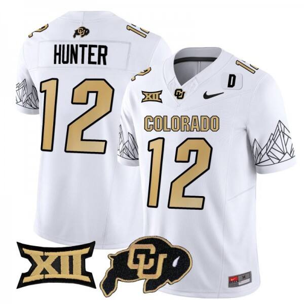 Men Ncaa Team #12 Travis Hunter Authentic Football Jersey