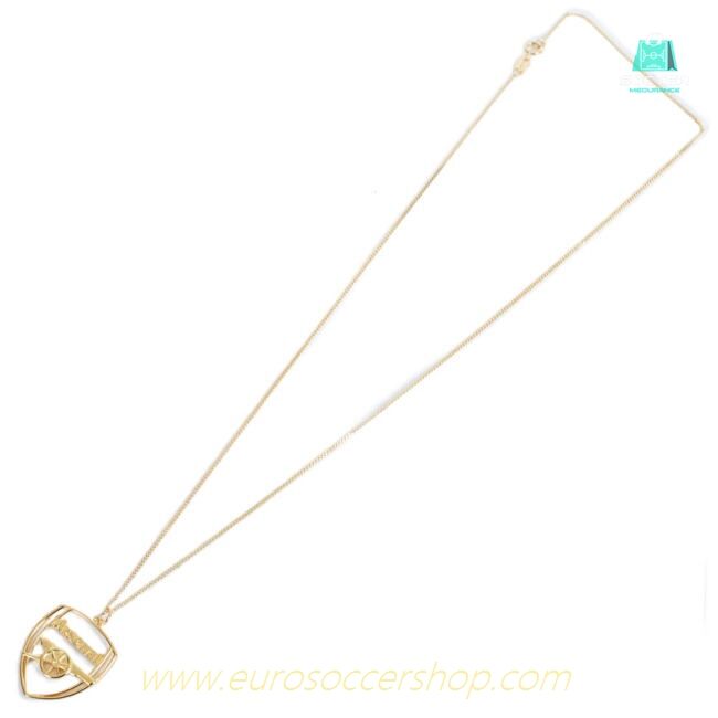 Arsenal FC 18ct Gold Plated on Silver Crest Pendant & Chain
