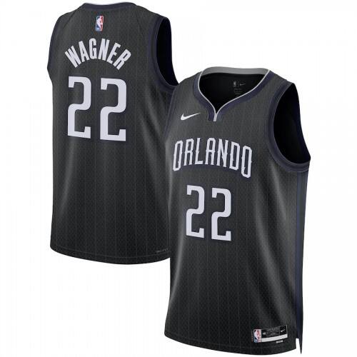 Orlando Orlando Magic #22 Franz Wagner Unisex Nike Black 2022-23 Swingman Jersey ¨C City Edition Mens