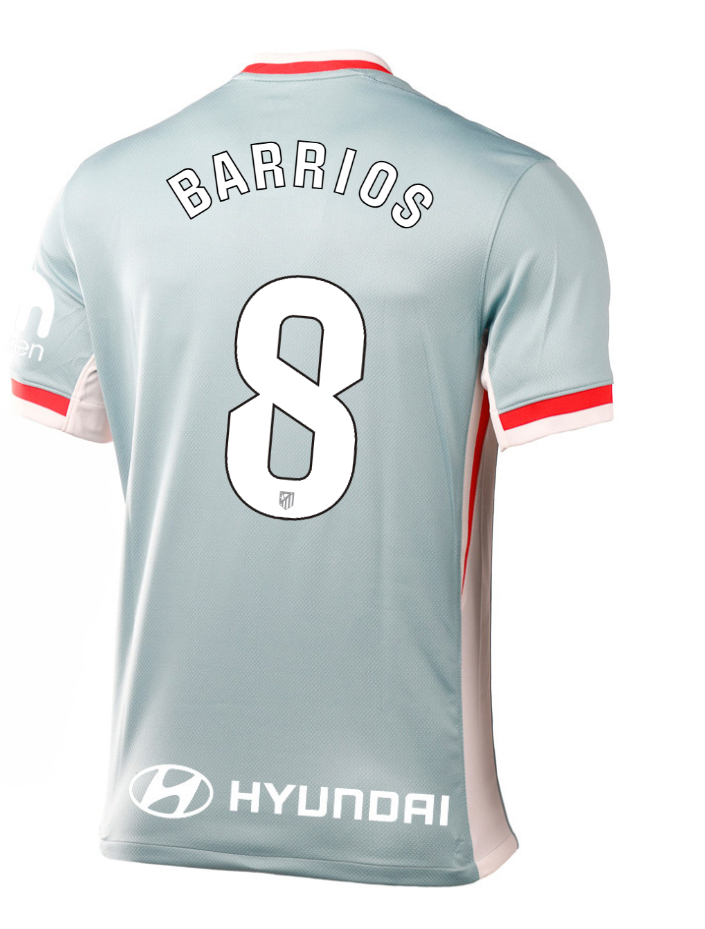 Atletico Madrid 24-25 Laliga Away Jersey with BARRIOS 8 Printing