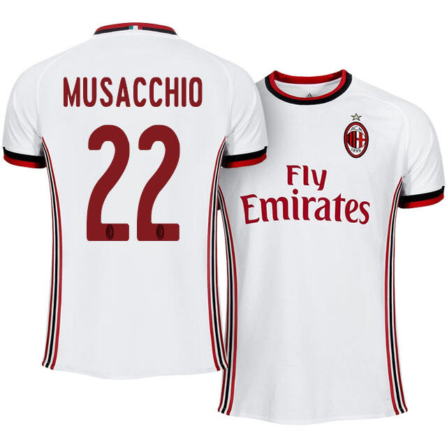 AC Milan Away 201718 Mateo Musacchio 22 Soccer Jersey Shirt -