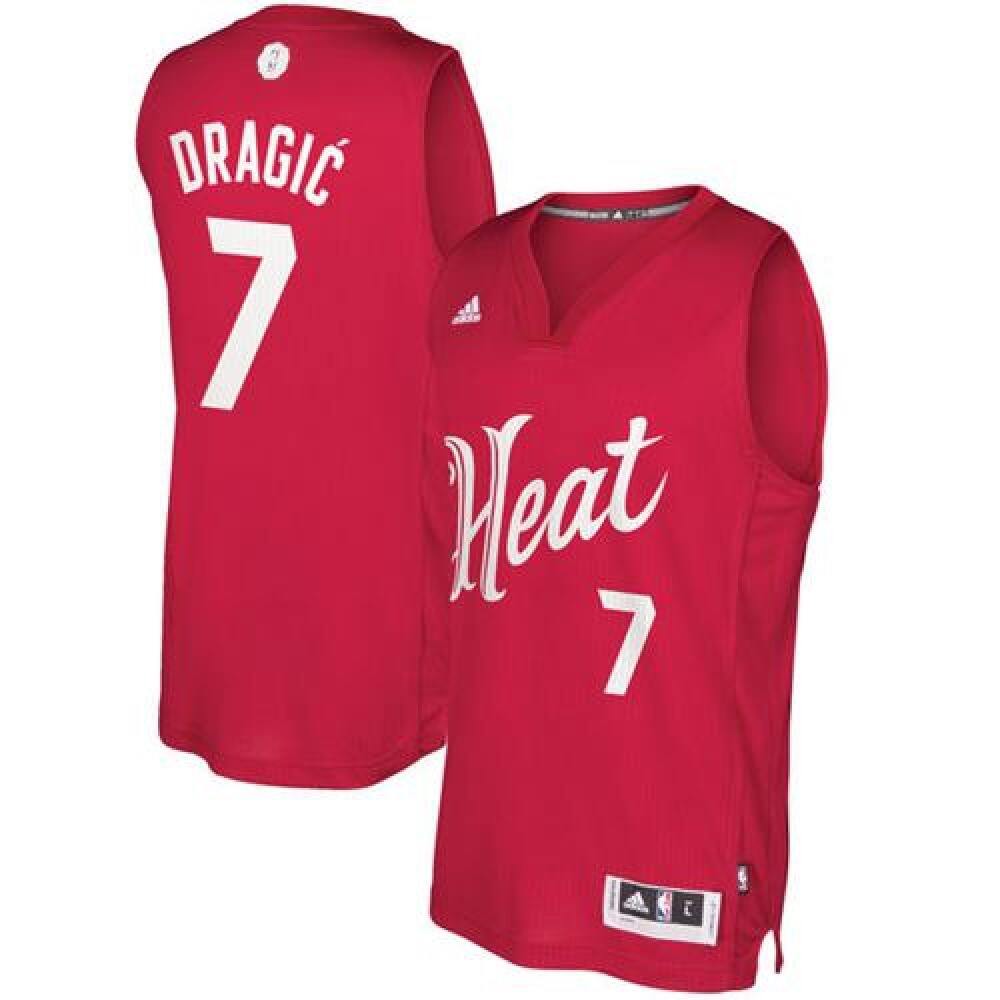 Cost-Effective Men's Miami Heat #7 Goran Red Basketball Jersey