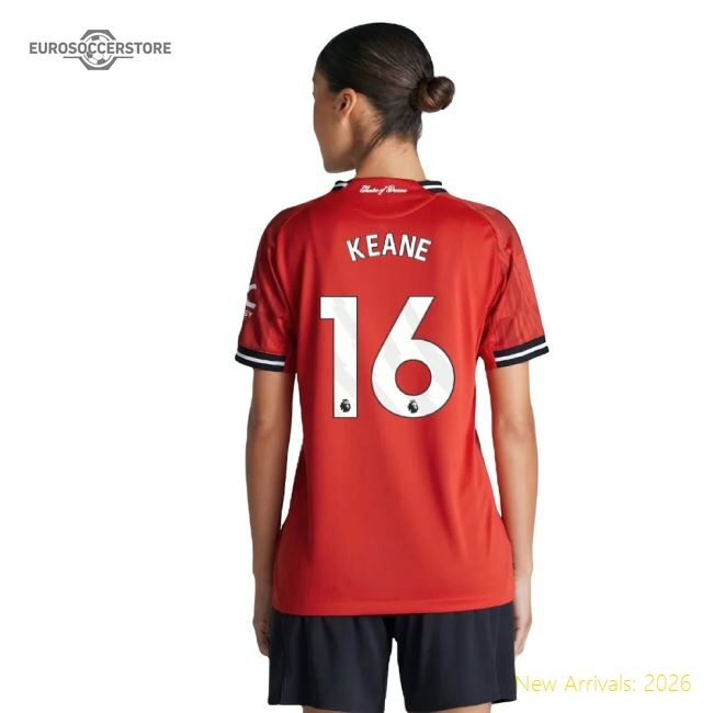 Authentic 2025-2026 Man Utd Authentic Home Shirt (womens) (keane 16