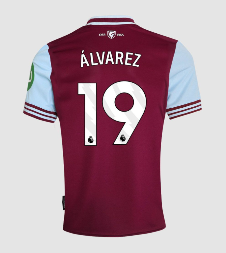 24-25 West Ham United Home ALVAREZ 19 Football Jersey