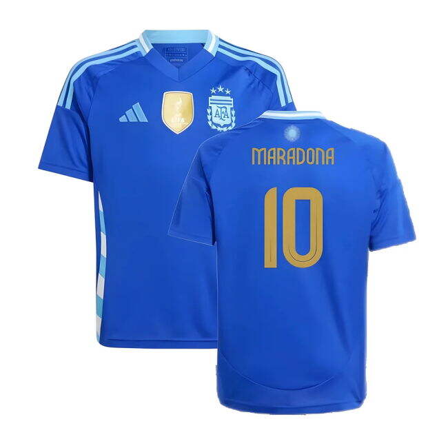 Kids MARADONA 10 Rare Argentina Away Rare Jersey 2024-2025