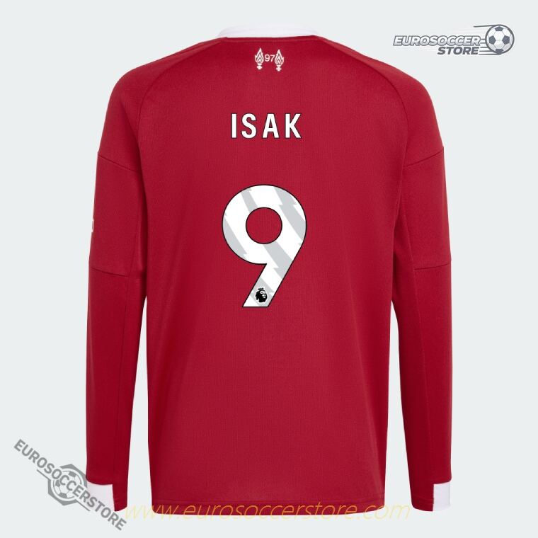 Liverpool 25-26 Home Long Sleeve ISAK 9 Jersey