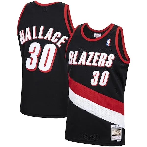 Rasheed Wallace POR Swingman Jersey - authentic team-jersey - Black