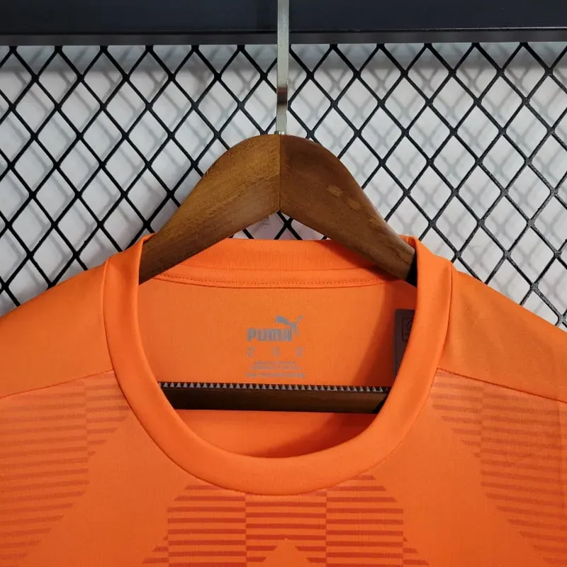 2022-2023 Goalkeeper Manchester City Orange Soccer retro kit