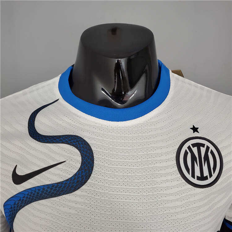 Inter Milan 21-22 Away White Snake Soccer Jersey Football Shirt