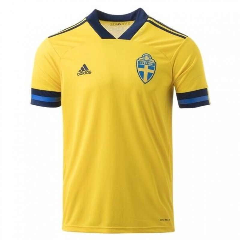 Euro 2020 Sweden Home Yellow Soccer Jersey Shirt 7 LARSSON - Official