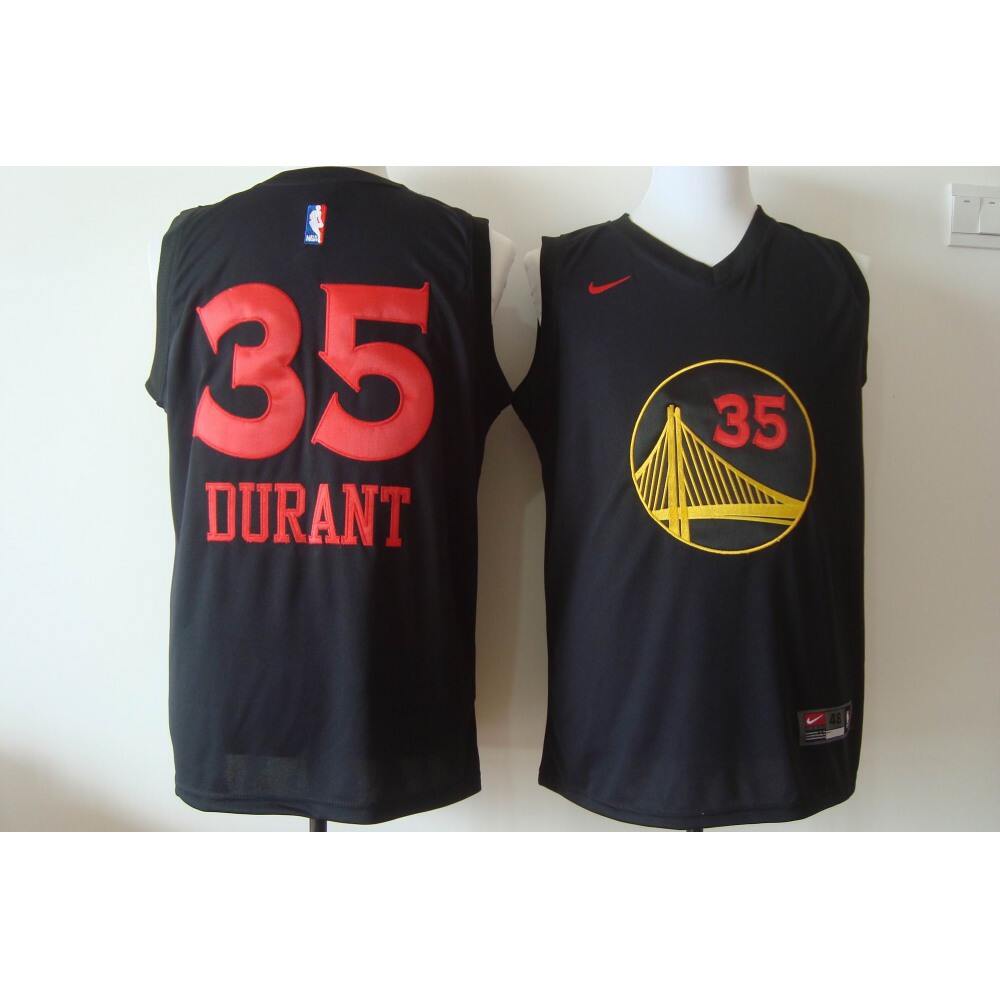 Official Golden State Warriors Kevin Durant35 Black Jersey - Fan Favorite