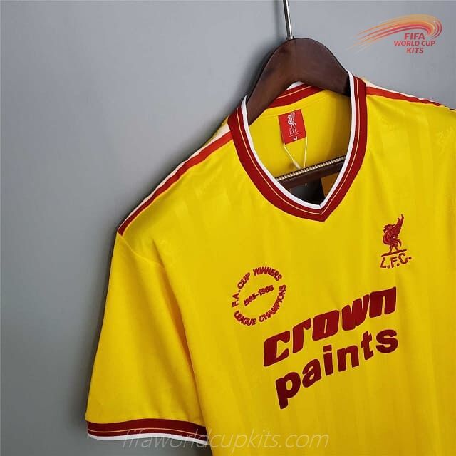 Liverpool 85-86 Away Yellow Football Kit
