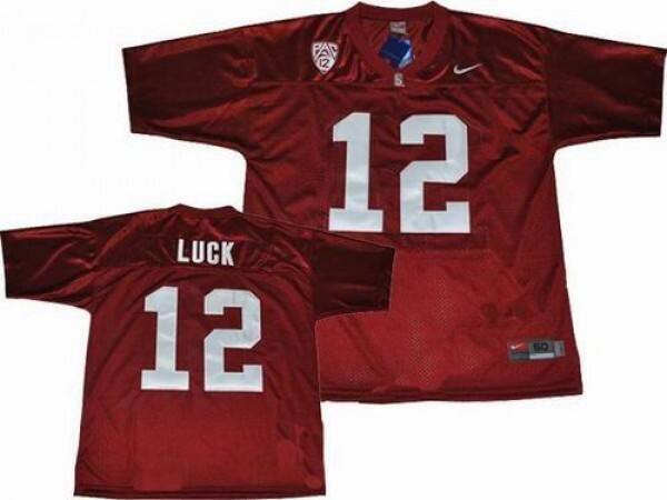 Fan Favorite #12 Andrew Luck Men Red Budget-friendly Jersey
