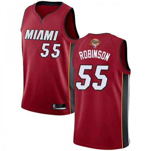 Nike Heat #55 Duncan Robinson Red 2023 NBA Finals Patch Swingman Statement Edition Jersey