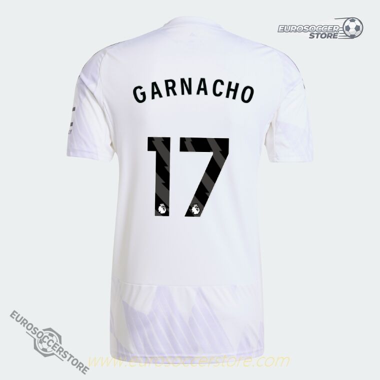 Away Jersey of Manchester United for the 25-26 season, featuring GARNACHO with the number 17.