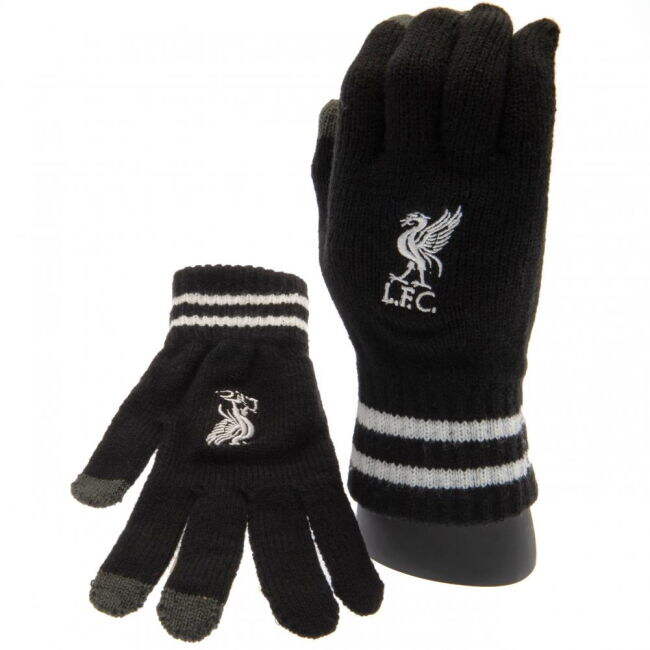 match worn Liverpool FC Touchscreen Knitted Gloves Youths BK