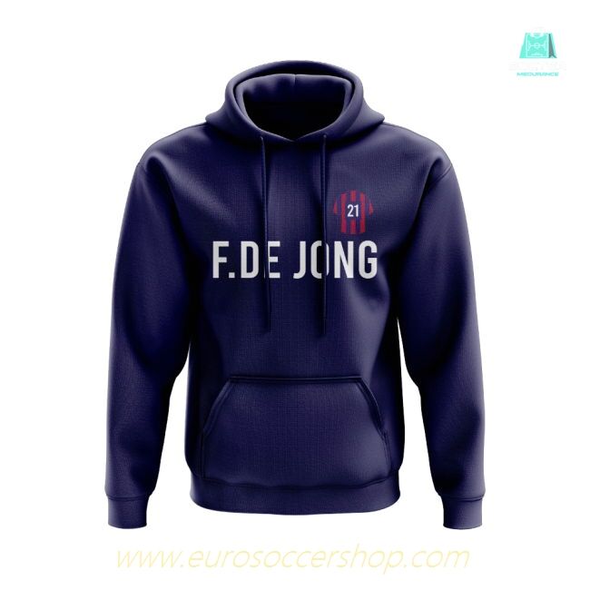 Frenkie De Jong Barcelona Number Hoody (Navy)