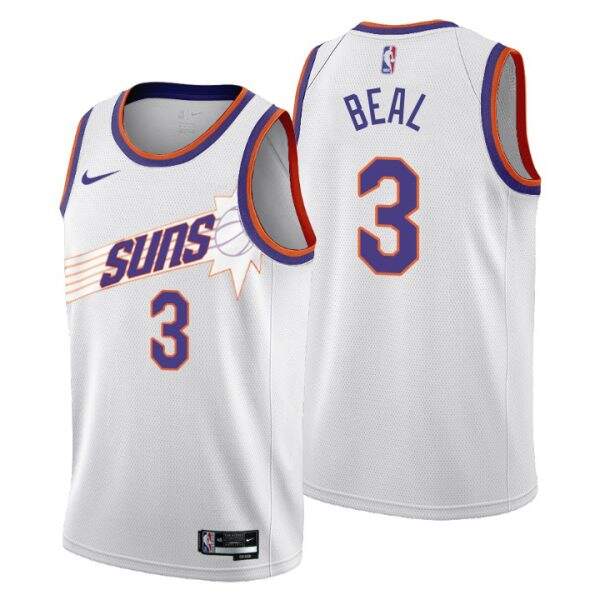Nike Suns #3 Bradley Beal Men¡¯s 2022-23 City Edition NBA Jersey ¨C Cherry Blossom White