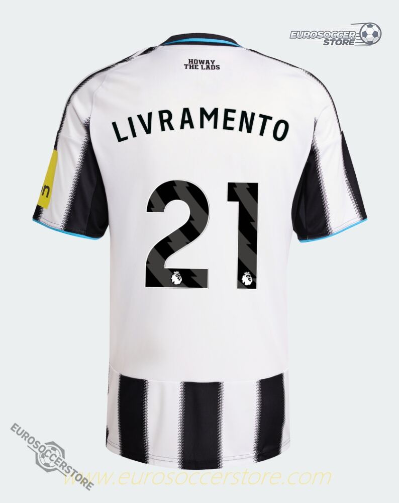 Newcastle United 25-26 Season Home Jersey with LIVRAMENTO 21 Printing