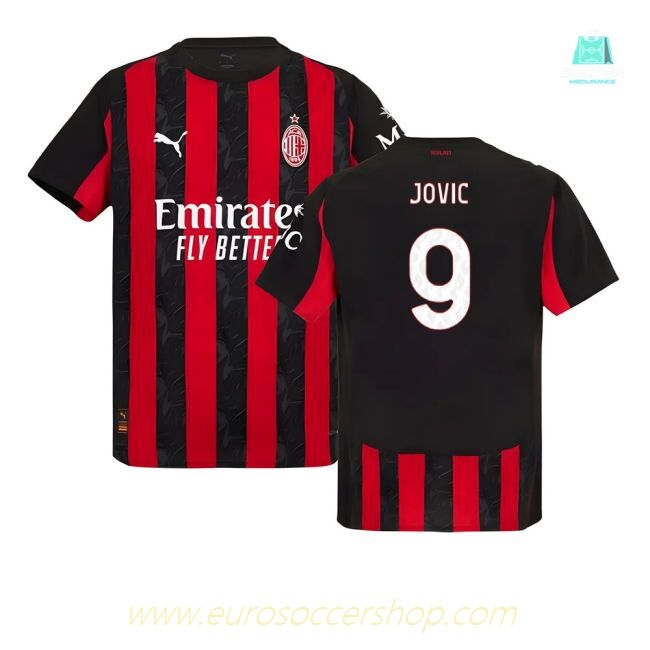 2025-2026 AC Milan Authentic Home Shirt (Jovic 9)