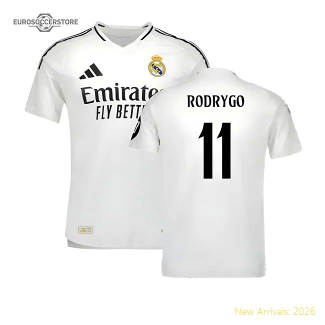 Outstanding 2024-2025 Real Madrid Authentic Main Jersey (rodrygo 11)