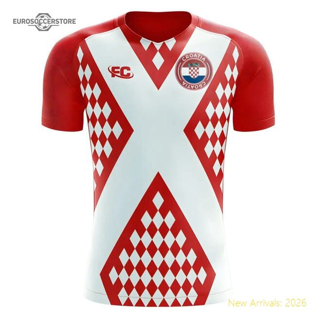 Top Croatia 2018-2019 Official Home Shirt Mobility Moisture-management