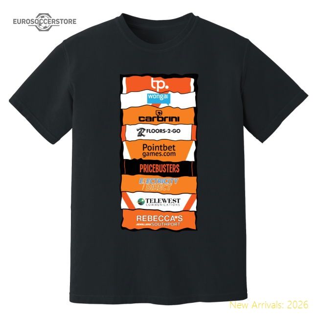 Official Blackpool Sponsor History T-shirt (black) - Premium Quality