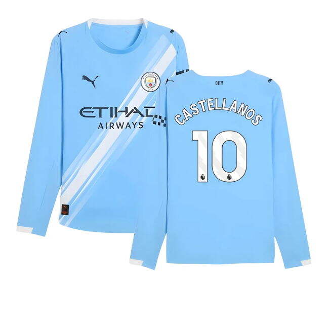 Castellanos 10 Man City Senior Team Professional Grade Home Elite Kit