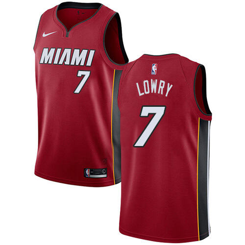 Heat Kyle Lowry #7 Authentic 2024 Statement NBA Swingman Jersey Red