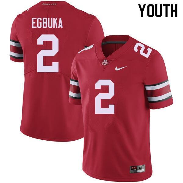 Youth Ohio State Buckeyes Emeka Egbuka #2 Nike Red Performance