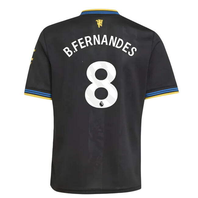 Man Utd Third Soccer Shirt 2025-20 Fernandes 8 M S Kids