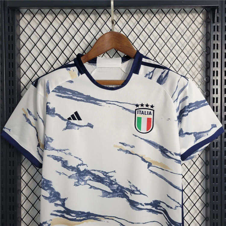Kids Italy 2023 Away White Football Kit ShirtShorts - Official
