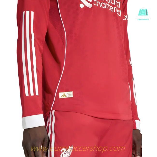 2025-2026 Liverpool Authentic Long Sleeve Home Shirt