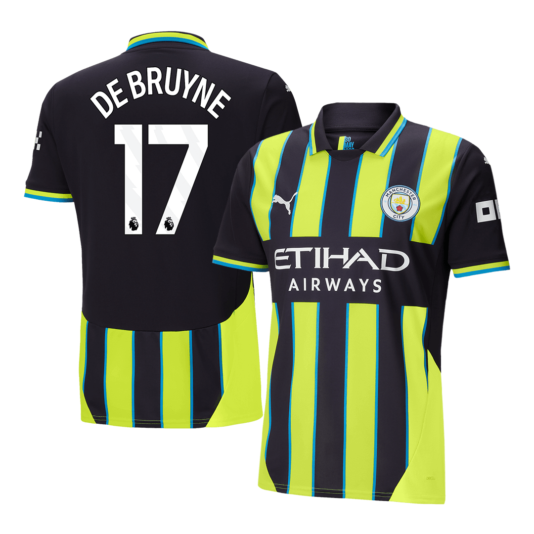 DE BRUYNE #17 Manchester City Away Soccer Jersey 2024/25Authentic Kit