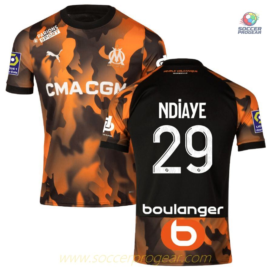 OM Ligue 1 NDiaye Third Football Team Jersey 2023 2024