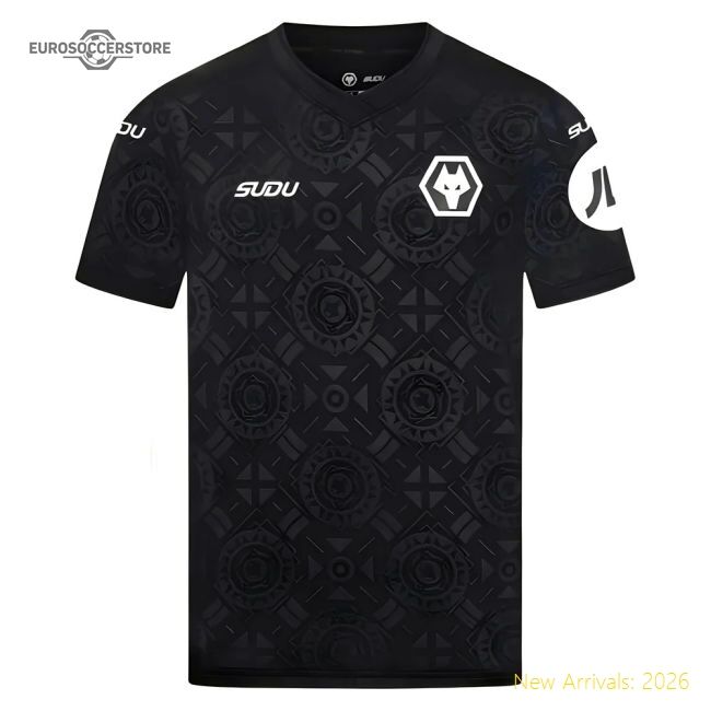 Official 2025-2026 Wolves Goalkeeper Home Shirt (black) - Kids