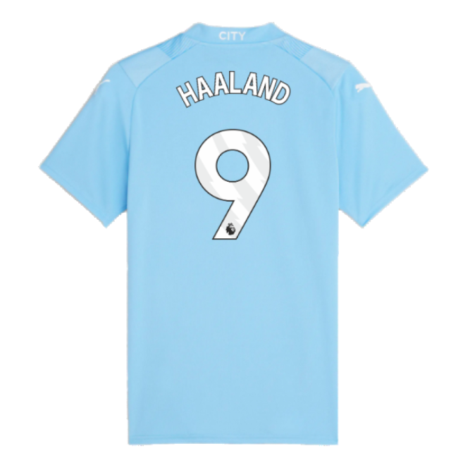 2023-2024 Man City Home Shirt (Ladies) (HAALAND 9) - fan gear