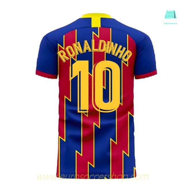 Catalonia 2025-2026 Home Concept Football Kit (Libero) (RONALDINHO 10)