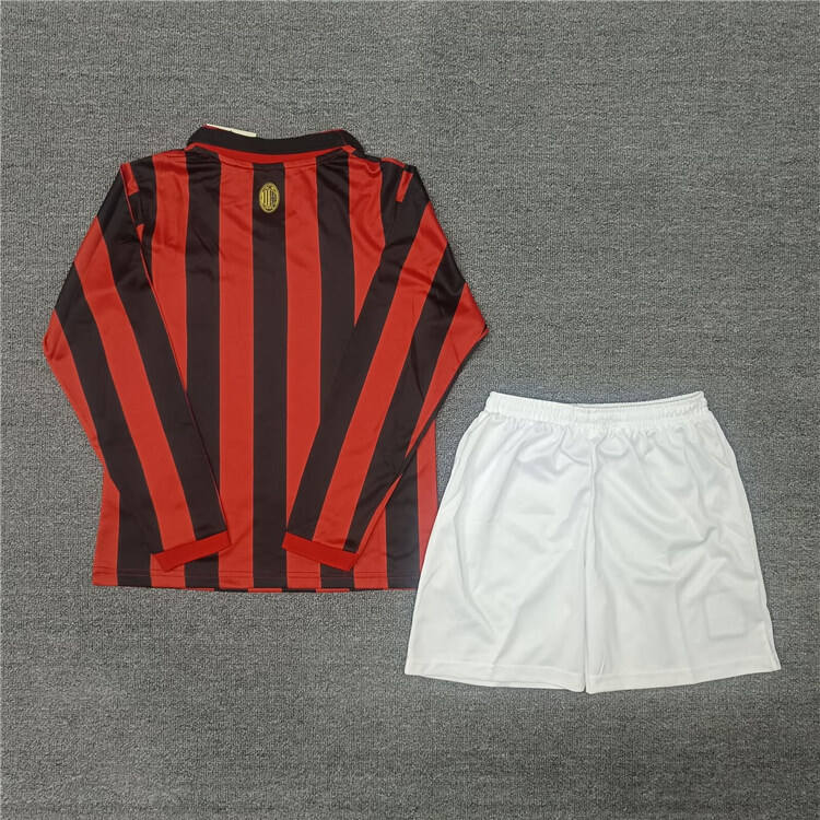 Kids AC Milan 125th Anniversary Red Kit ShirtShorts - Official